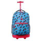 Sunrise Rolling Backpack (18 Inch) in Strawberry - Final Sale