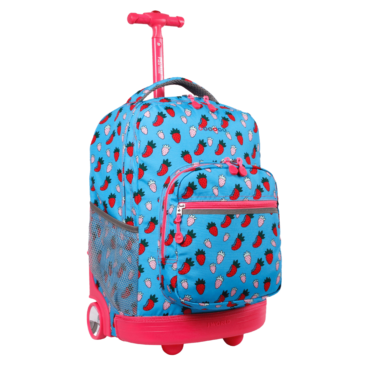 Sunrise Rolling Backpack (18 Inch) in Strawberry - Final Sale - JWorldstore