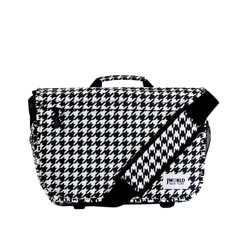 Thomas Laptop Messenger Bag in Houndstooth - Final Sale - JWorldstore