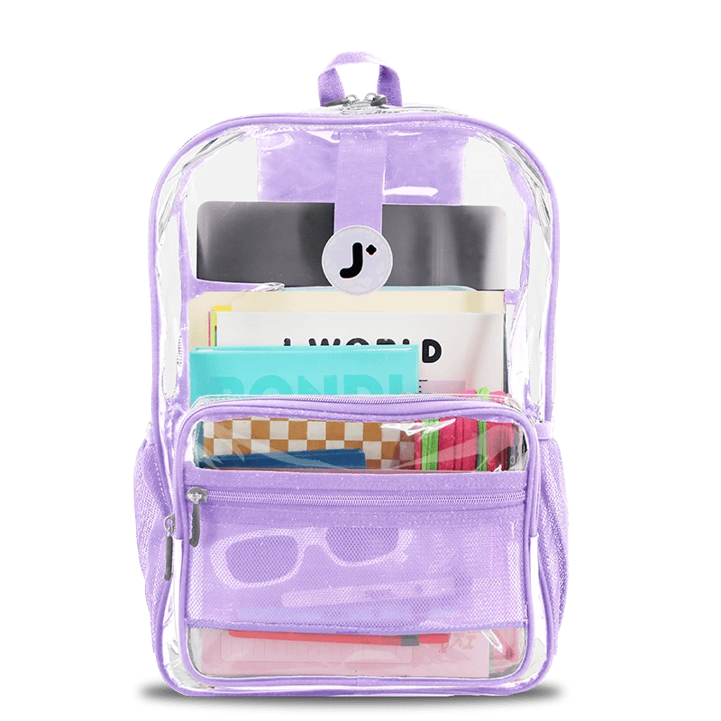 Clear Laptop Backpack in Digital Lavender – JWorldstore