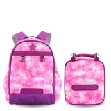 Duet Kids Backpack & Detachable Lunch Box Set in Purple Galaxy