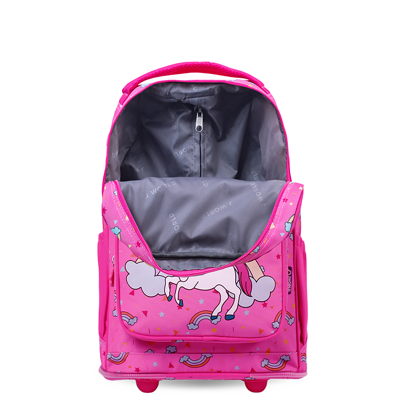 Sparkle 15 Inch Kids Rolling Backpack / Carry On - JWorldstore