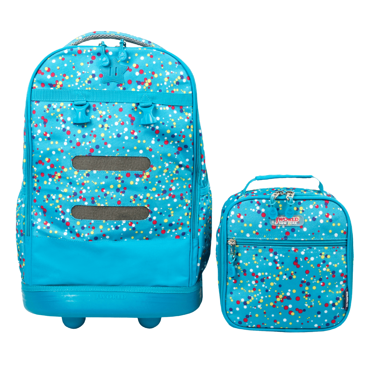 J World Duet Backpack with Detachable Lunch Bag Blue Raspberry