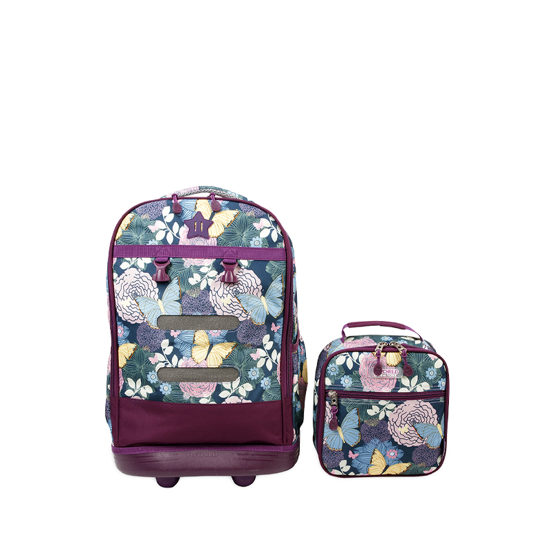 Duo Rolling Backpack With Detachable Lunch Box Set (18 Inch) - JWorldstore