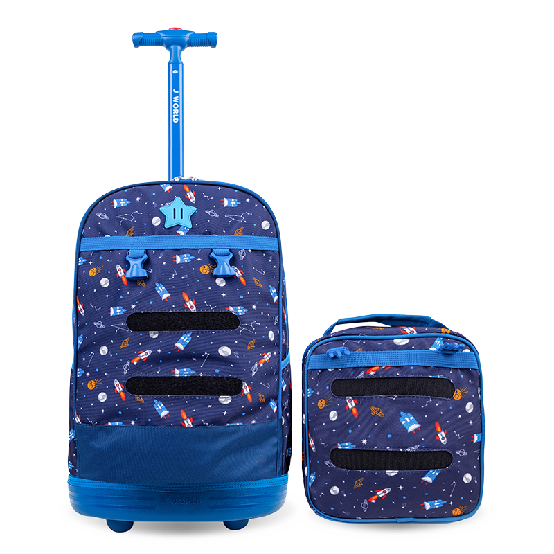 Duo Rolling Backpack With Detachable Lunch Box Set 18 Inch JWorldstore