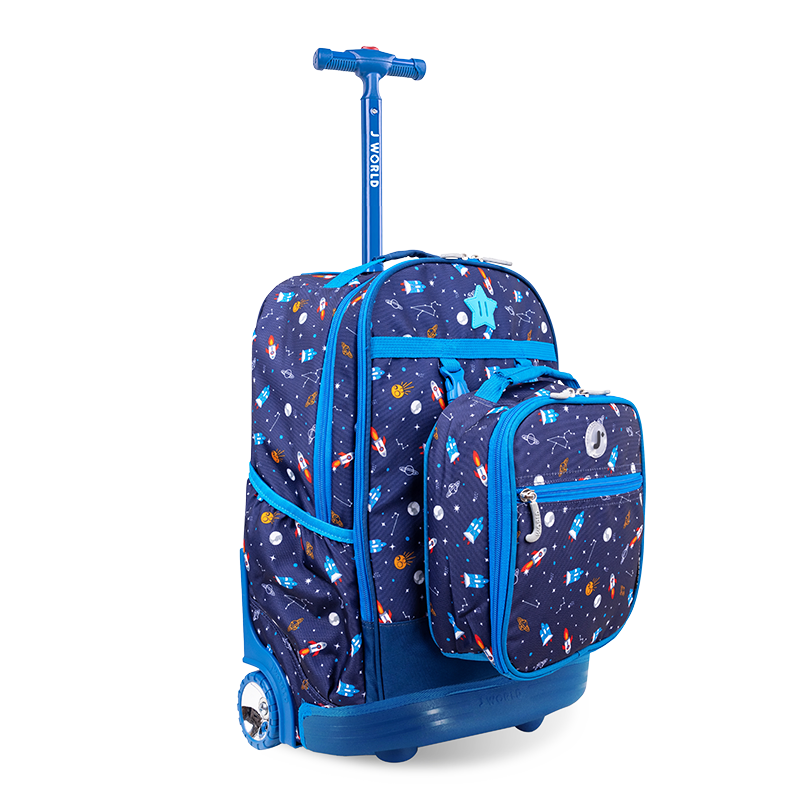 Duo Rolling Backpack With Detachable Lunch Box Set (18 Inch) - JWorldstore