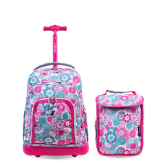 Lollipop Kids Rolling Backpack With Lunch Bag (16 Inch) - JWorldstore