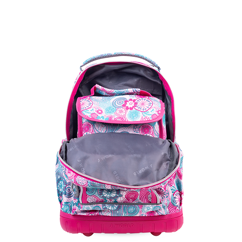 Lollipop Kids Rolling Backpack With Lunch Bag (16 Inch) - JWorldstore