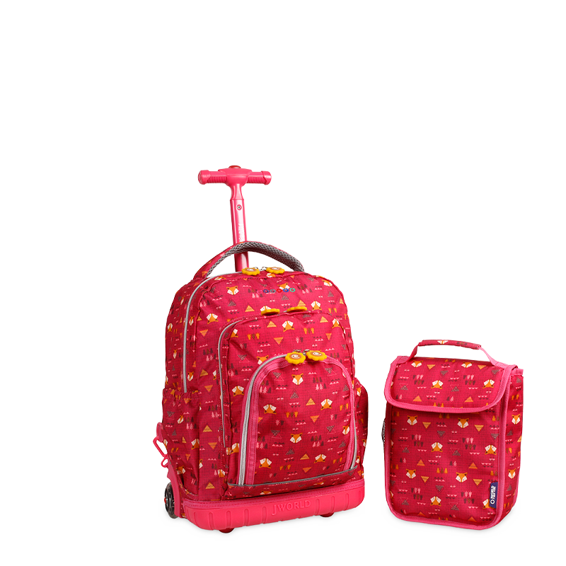 Lollipop Kids Rolling Backpack With Lunch Bag (16 Inch) - JWorldstore