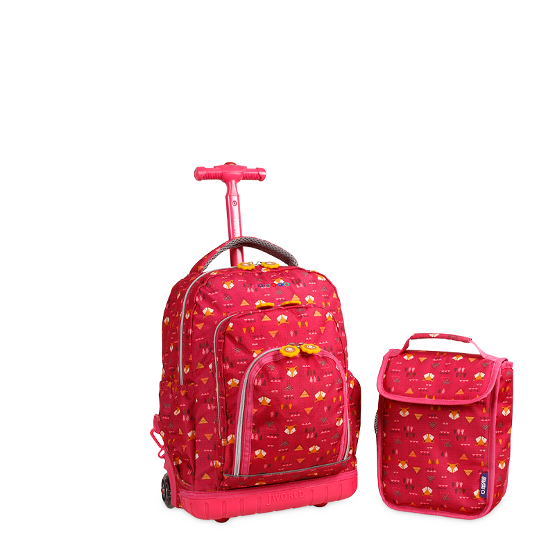 Lollipop Kids Rolling Backpack With Lunch Bag (16 Inch)