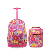 Lollipop Kids Rolling Backpack With Lunch Bag (16 Inch) - JWorldstore