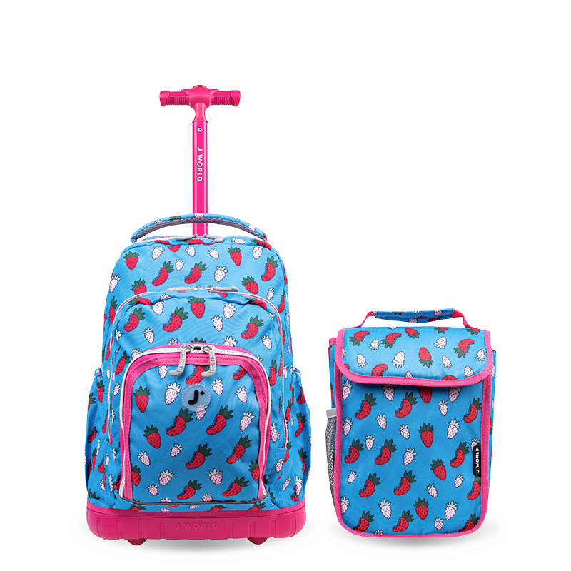 Lollipop Kids Rolling Backpack With Lunch Bag (16 Inch) - JWorldstore