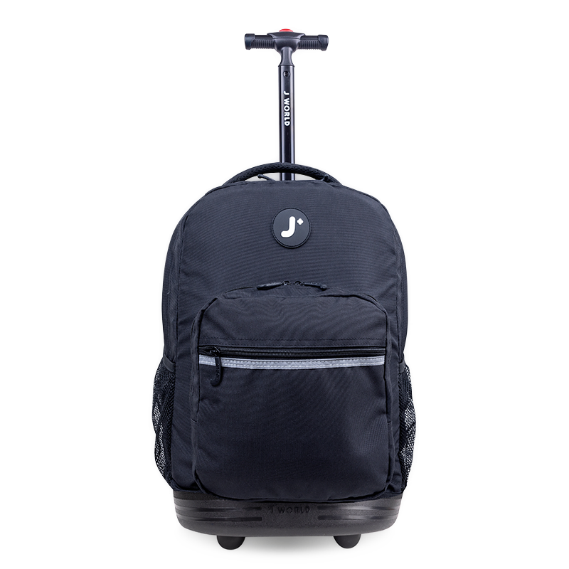 Sunrise Rolling Backpack (18 Inch) in Black - JWorldstore