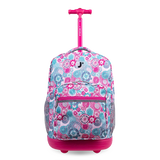 Sunrise Rolling Backpack (18 Inch) in Blue Raspberry