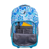 Sunrise Rolling Backpack (18 Inch) in Blue Vine