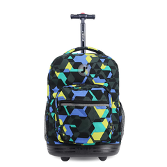 Sunrise Rolling Backpack (18 Inch) in Cubes - JWorldstore