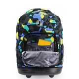 Sunrise Rolling Backpack (18 Inch) in Cubes