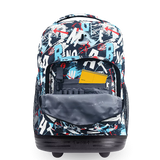 Sunrise Rolling Backpack (18 Inch) in Graffiti