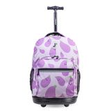 Sunrise Rolling Backpack (18 Inch) in Mr Eggplant