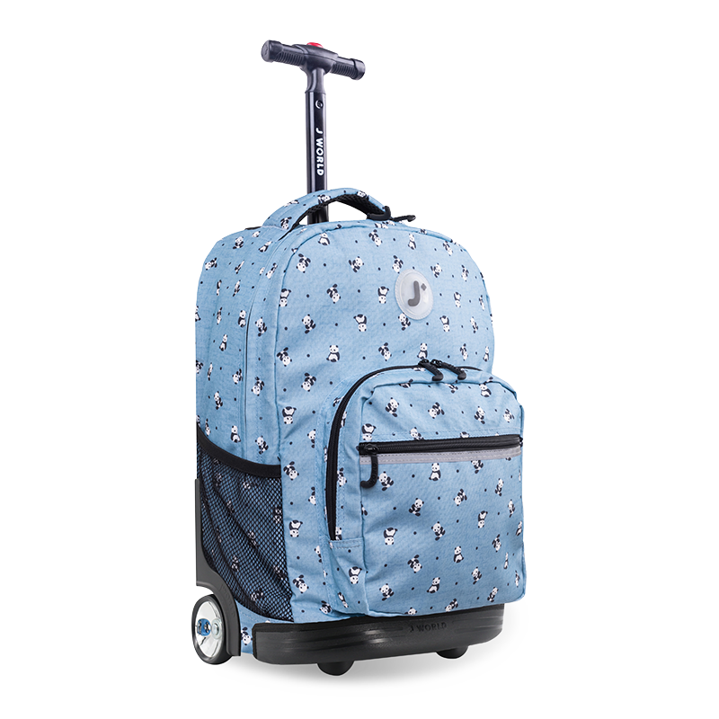 Sunrise Rolling Backpack (18 Inch) in Panda - JWorldstore