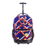 Sunrise Rolling Backpack (18 Inch) in Tennisy