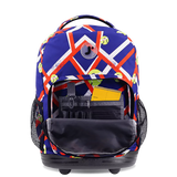 Sunrise Rolling Backpack (18 Inch) in Tennisy