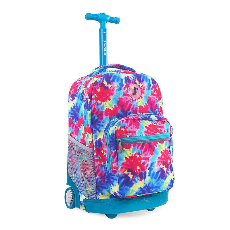Sunrise Rolling Backpack (18 Inch) in Tie Dye - JWorldstore