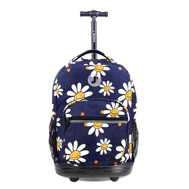 Sunrise Rolling Backpack (18 Inch) in Joy Daisy - JWorldstore