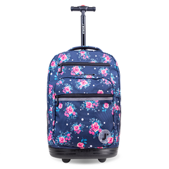 Sundance Laptop Rolling Backpack (20 Inch) in Navy Rose - JWorldstore