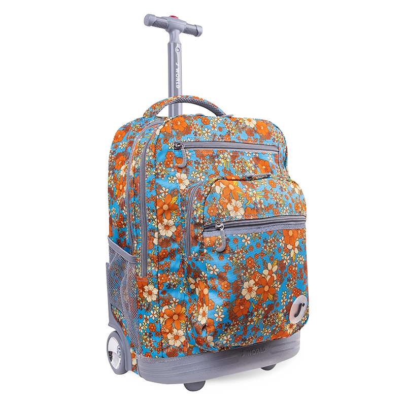 Sundance Laptop Rolling Backpack (20 Inch) in Retro Bloom - JWorldstore