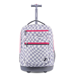 Sundance Laptop Rolling Backpack (20 Inch) in Lavender Checkers - JWorldstore